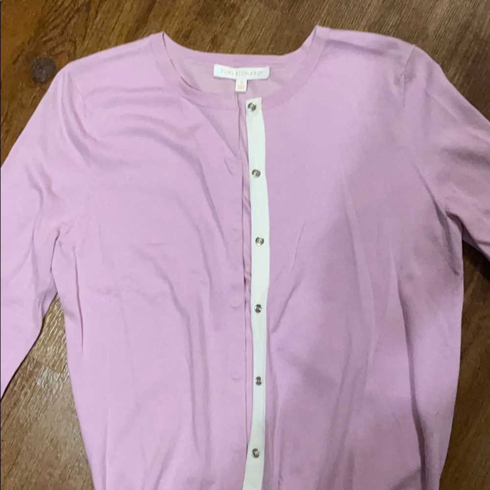 Purple tori Richard button down cardigan - Picture 2 of 3